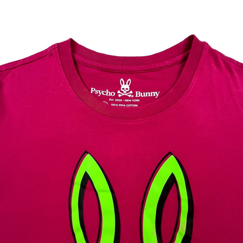 Psycho Bunny T-Shirt Women’s Size 3 Small Magenta Pink Graphic Tee Cotton Skull - Picture 4 of 9